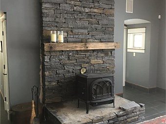 Black river mica ashlar - fireplace